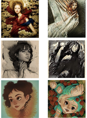 Слева - ИИ копия рисунков, где не использован glaze. Справа - результат с glazе. Изображение с официального сайта разработчиков