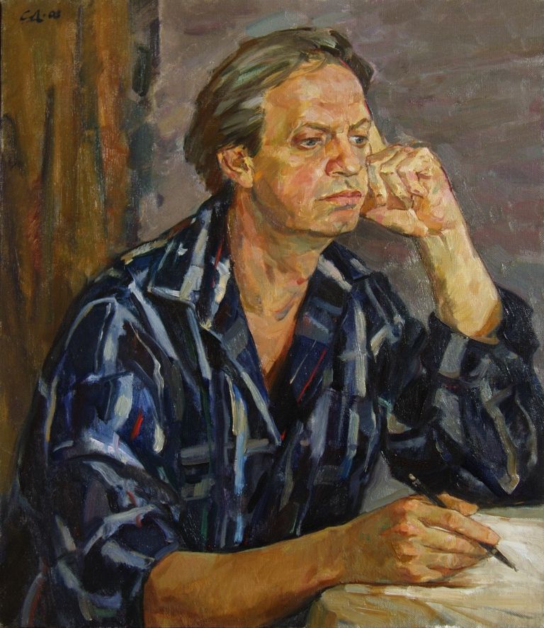 Портрет кисти брата, Дмитрия Владимировича Савинкова. Холст, масло, 2008 г. Портрет кисти брата, Дмитрия Владимировича Савинкова. Холст, масло, 2008 г.